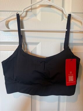 Women's Black Sports Bra with Adjustable Straps